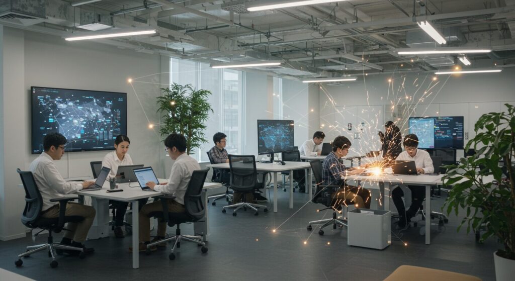 モダンなオフィス、エネルギー、活力